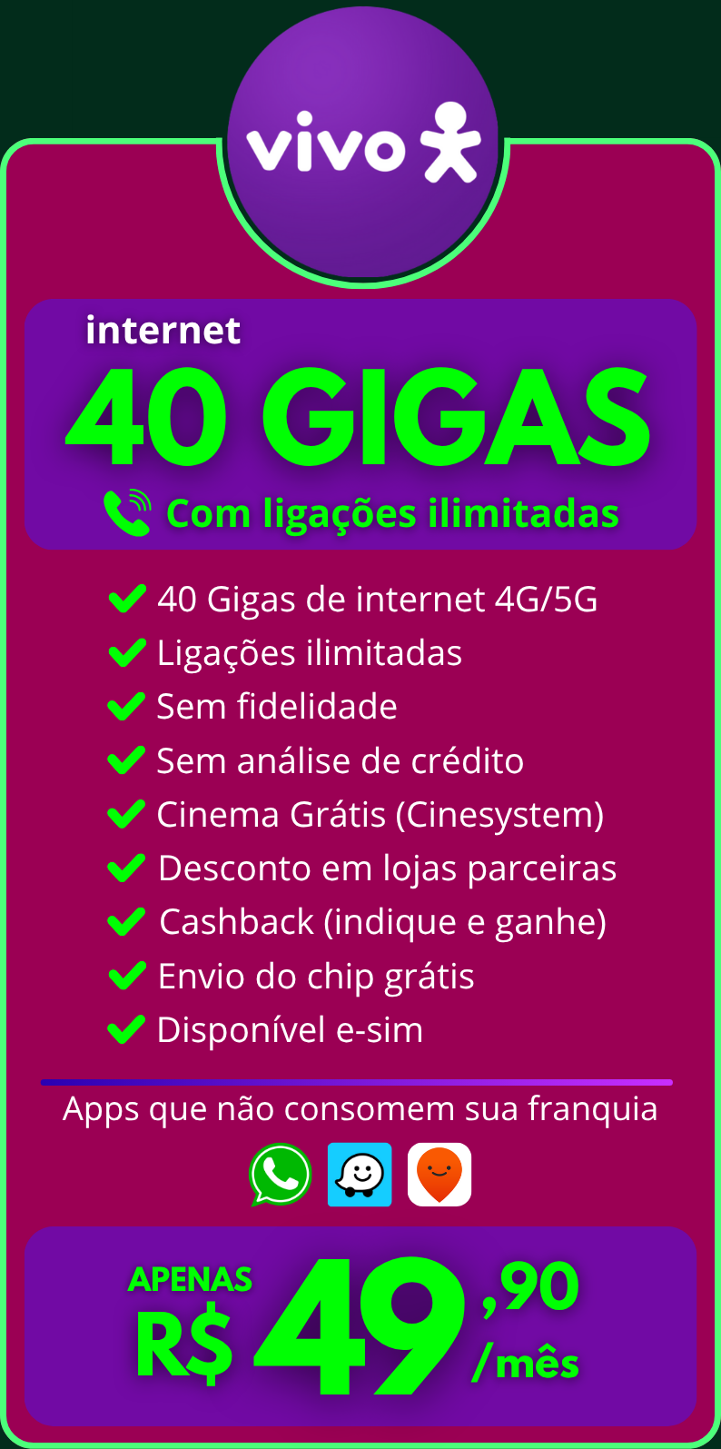 federal associados vivo 40 gigas